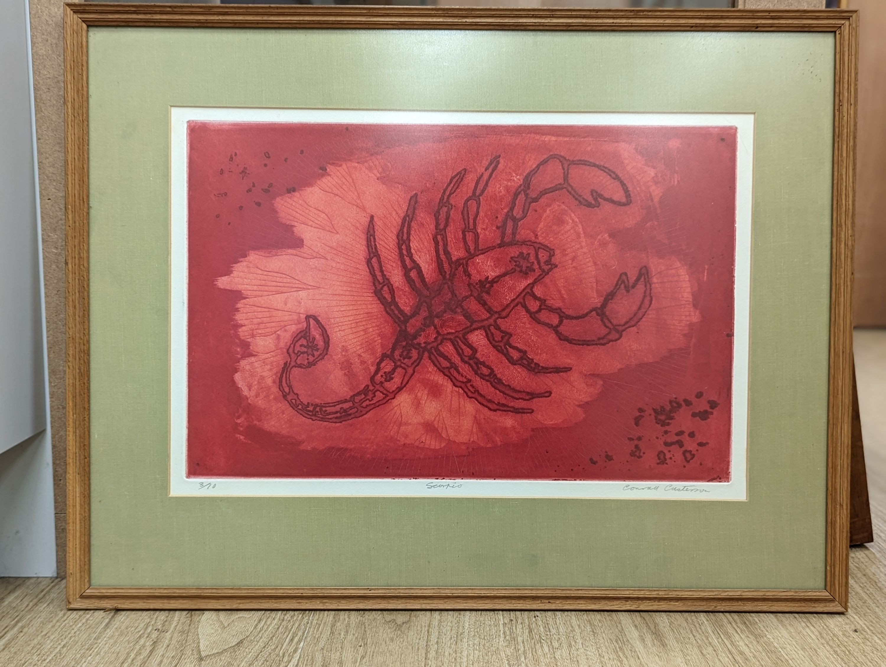 Modern British, limited edition print, 'Scorpio', signed in pencil, 3/10, 33 x 50cm